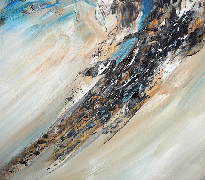 Detail of the abstract painting of the artist Peter Nottrott