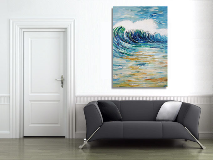 in situ: artwork Seascape Breaking Waves XL 7 of the artist Peter Nottrott
