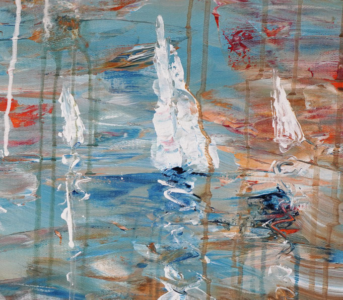 detail of the large sailing painting