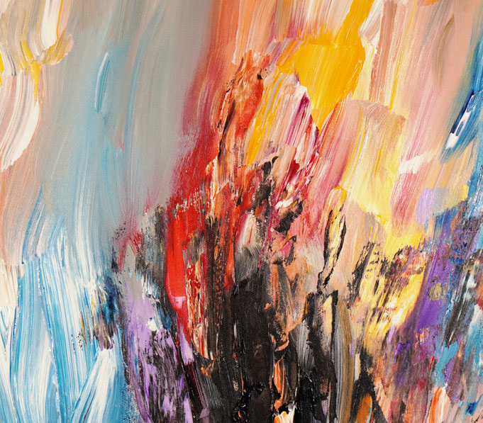 detail of the oversized abstract artwork by the artist Peter Nottrott for sale