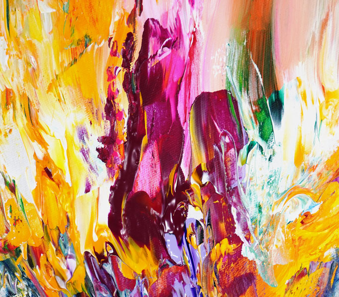 detail of the abstract, colorful painting