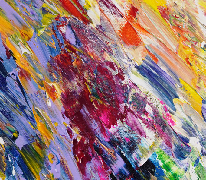 detail of the oversized abstract artwork