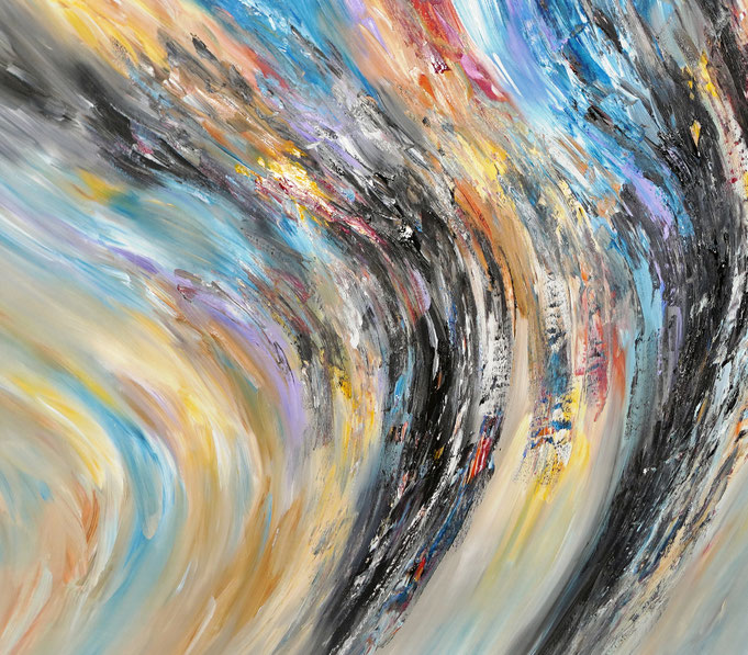 detail of the oversized abstract artwork by the artist Peter Nottrott for sale
