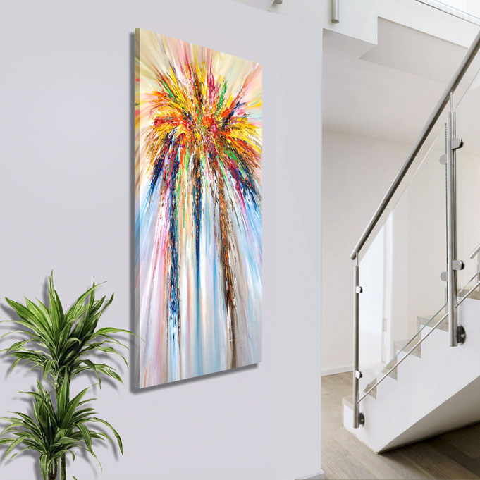 An abstract Nottrott painting gives any space a very individual ambience