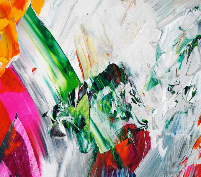 Detail of the abstract colorful artwork