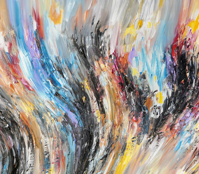 detail of the oversized abstract artwork by the artist Peter Nottrott for sale