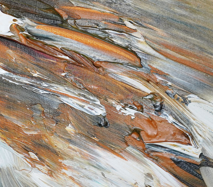 Detail of the abstract painting of the artist Peter Nottrott
