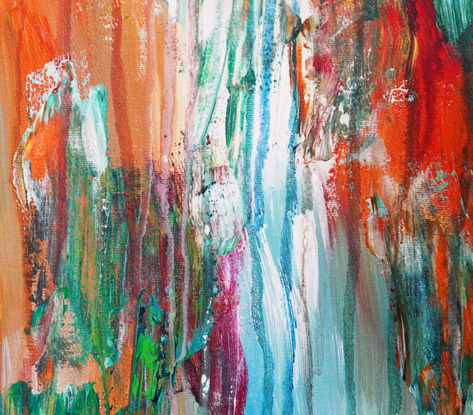 detail of the colorful abstract painitng