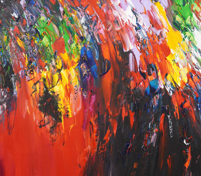 detail of the abstract, extra large dreamlike artwork by the artist Peter Nottrott