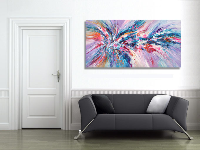 An abstract Nottrott painting gives any space a very individual ambience