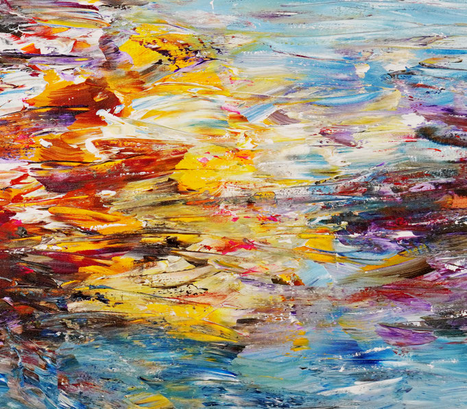 detail of the summer sailing painting