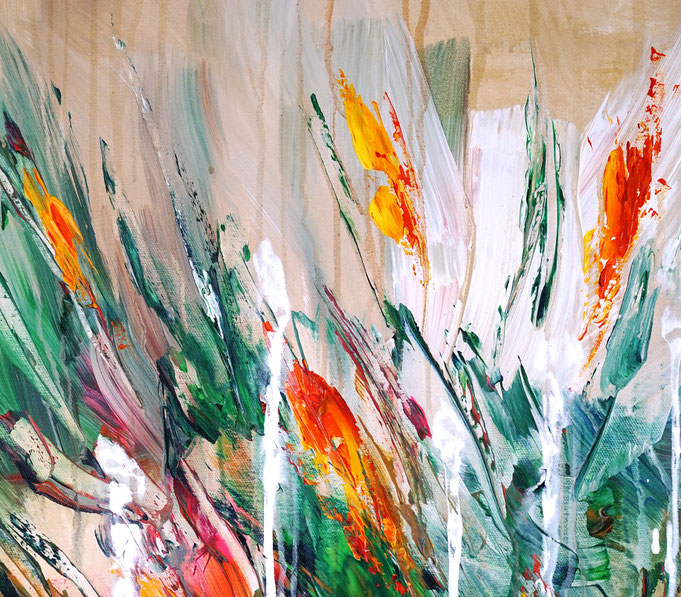 detail of the flower artwork of the artist Peter Nottrott