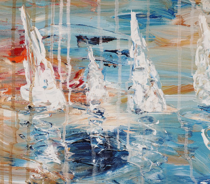 detail of the large sailing painting