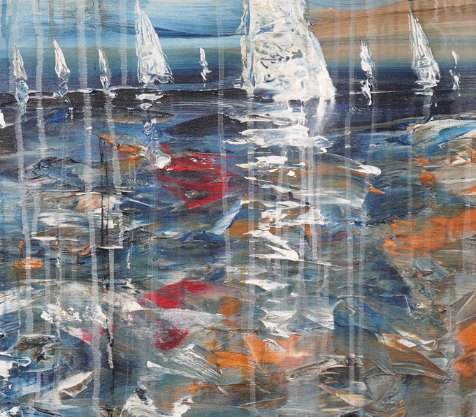 detail of the large sailing painting