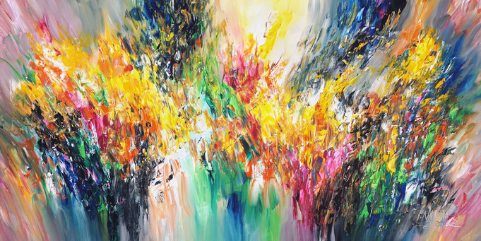 abstract yellow painting