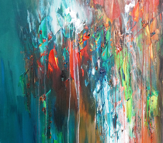 detail of the oversized abstract artwork by the artist Peter Nottrott for sale