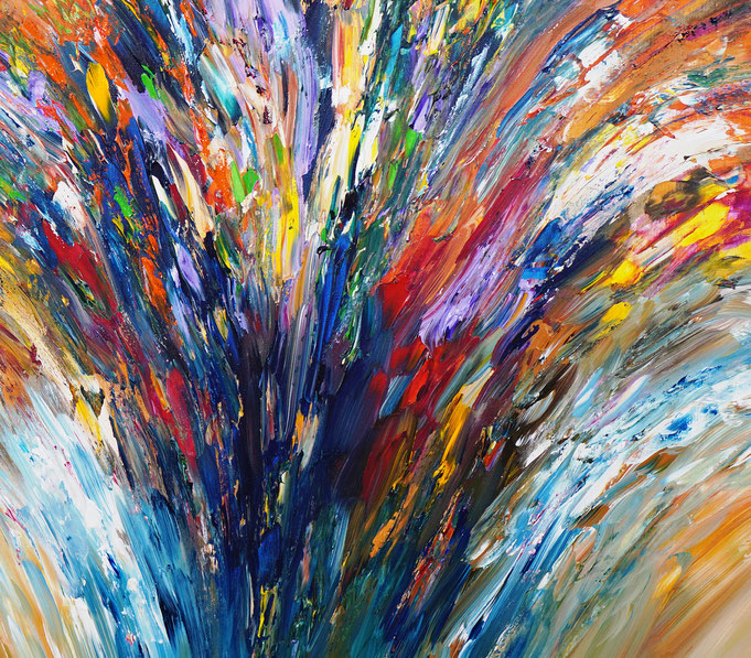detail of the oversized abstract artwork by the artist Peter Nottrott for sale