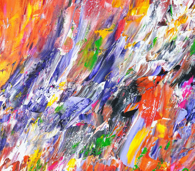detail of the abstract, extra large dreamlike artwork by the artist Peter Nottrott