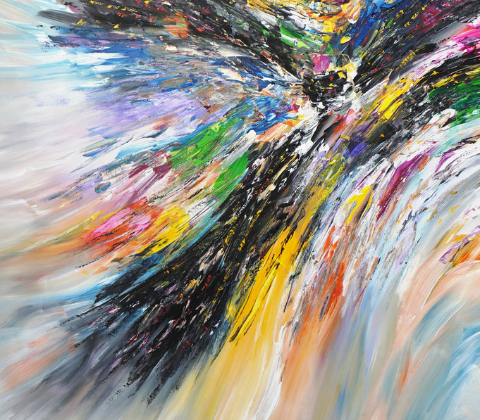 detail of the oversized abstract artwork by the artist Peter Nottrott for sale