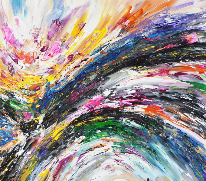 detail of the oversized abstract artwork by the artist Peter Nottrott for sale