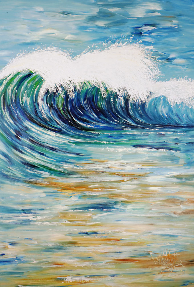 artwork Seascape Breaking Waves XL 7 in the shop of the artist Peter Nottrott for sale