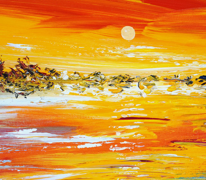 detail of the sunset artwork of the artist Peter Nottrott