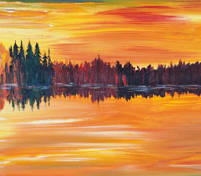 detail of the sunset artwork of the artist Peter Nottrott