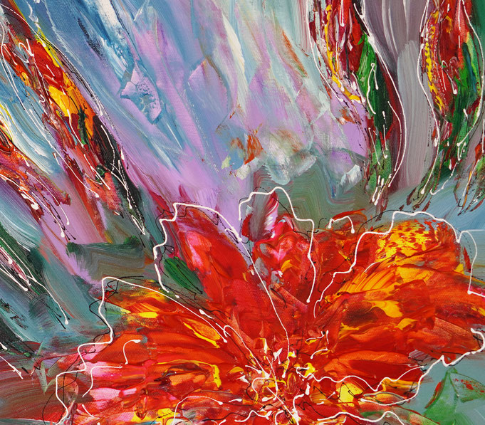 detail of the flower artwork of the artist Peter Nottrott