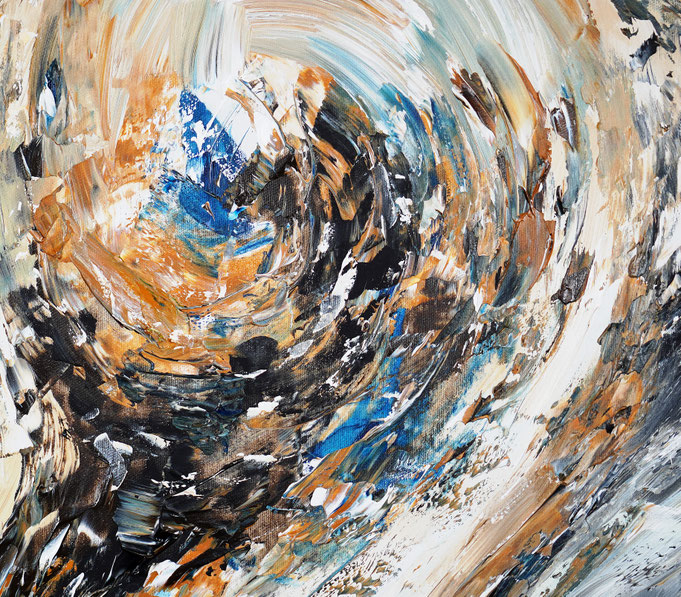 Detail of the abstract painting of the artist Peter Nottrott