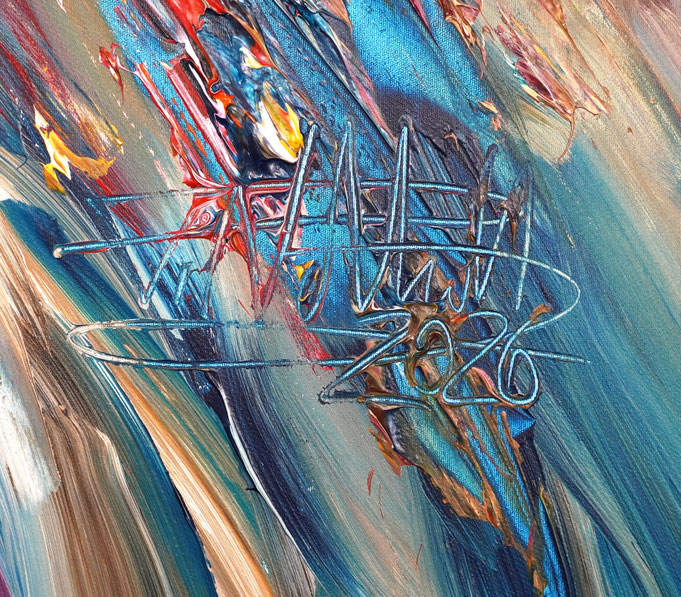 bottom right on the artwork: signature and year of creation
