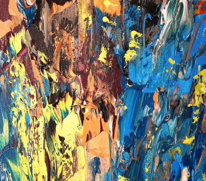 detail of the abstract painting
