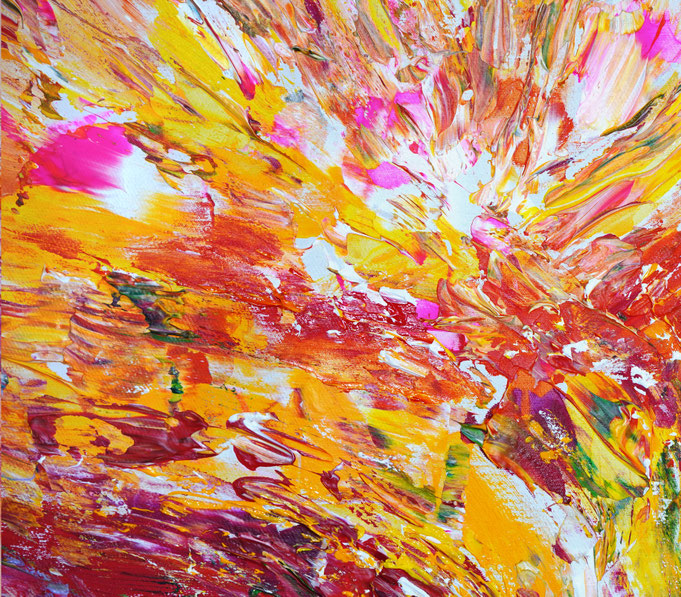 detail of the abstract artwork, large vertical format