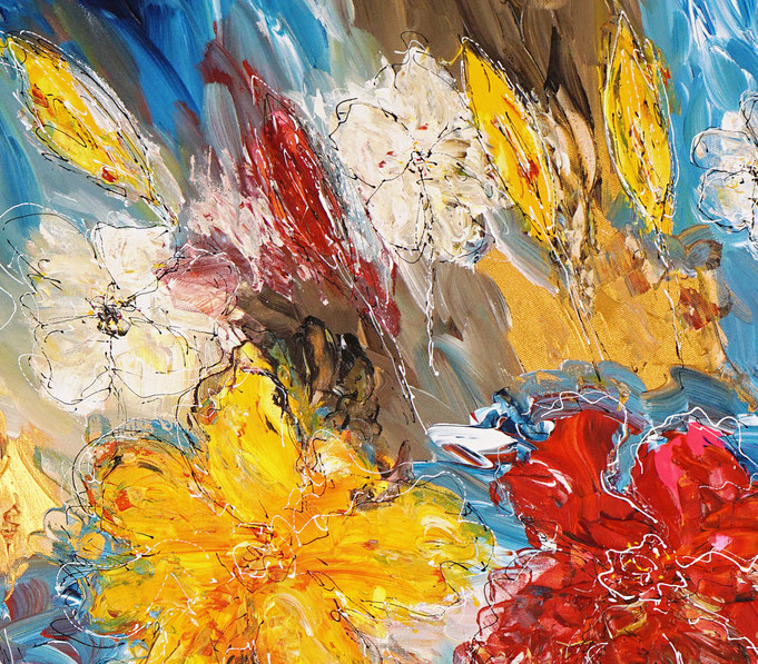 detail of the flower artwork of the artist Peter Nottrott