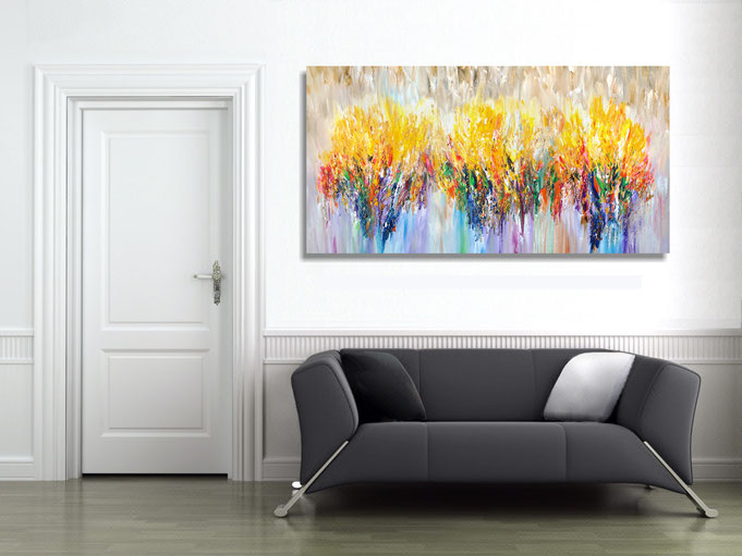 An abstract Nottrott painting gives any space a very individual ambience