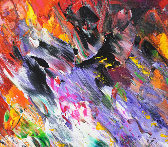 detail of the abstract, extra large dreamlike artwork by the artist Peter Nottrott