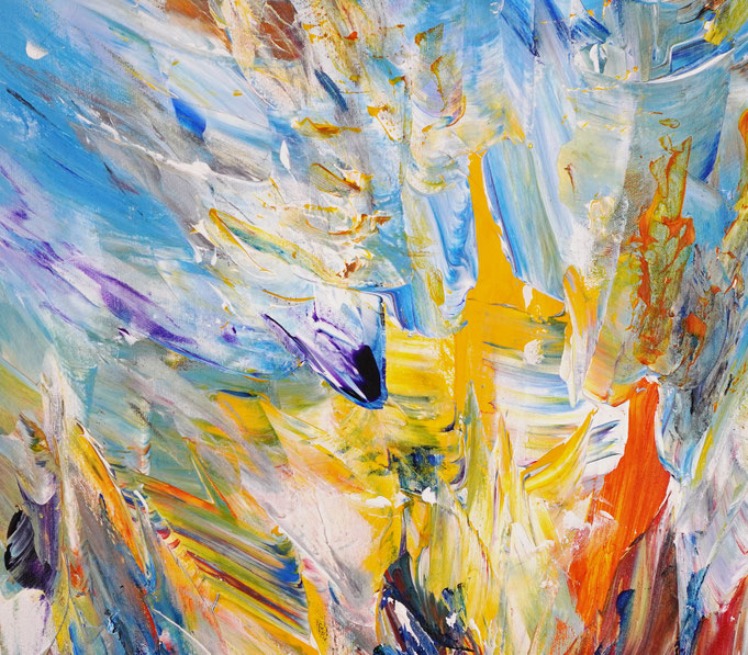 detail of the oversized abstract artwork by the artist Peter Nottrott for sale