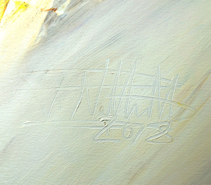 signature of the artist Peter Nottrott and year of creation