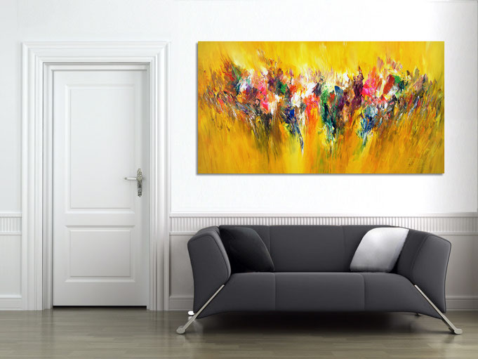 An abstract painting can really make an impact in any space