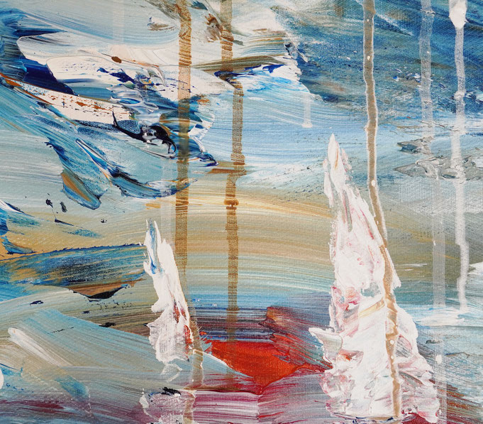 detail of the large sailing painting