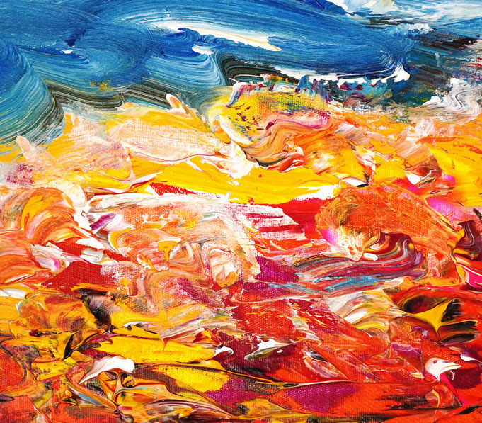 detail of the summer sailing painting