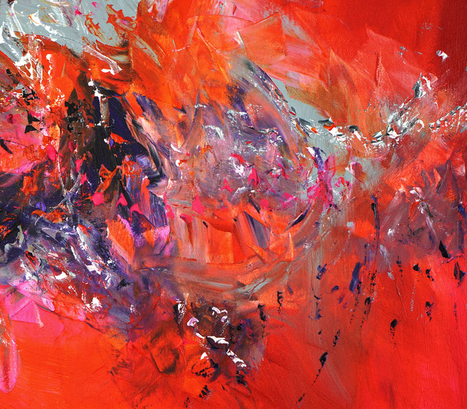 detail of the oversized abstract artwork by the artist Peter Nottrott for sale