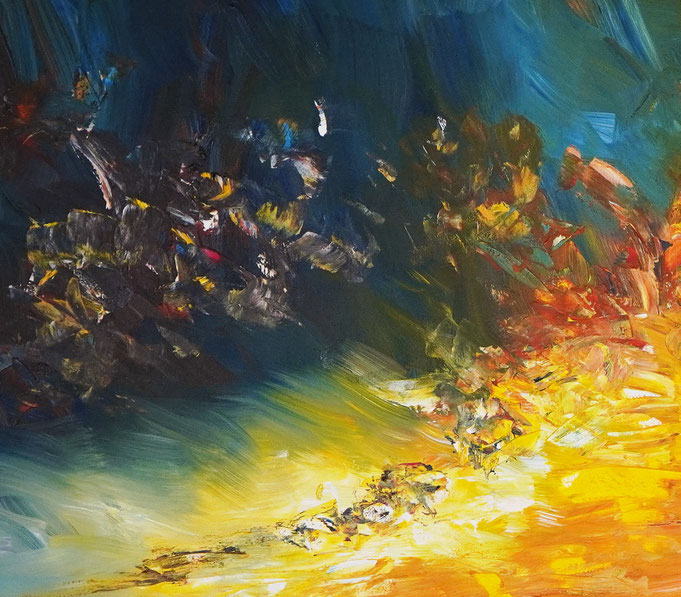 detail of the flower artwork of the artist Peter Nottrott