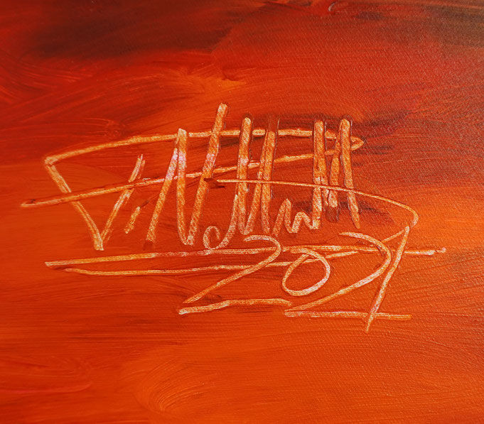 signature of the artist Peter Nottrott and year of creation