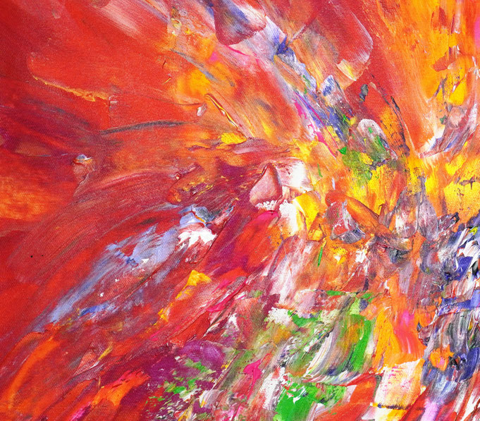 detail of the abstract, extra large dreamlike artwork by the artist Peter Nottrott