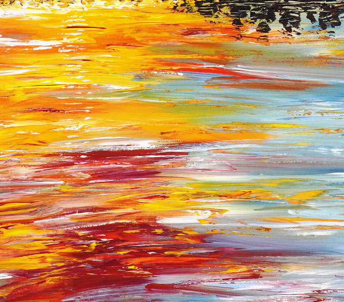 detail of the sunset artwork of the artist Peter Nottrott