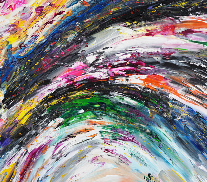 detail of the oversized abstract artwork by the artist Peter Nottrott for sale