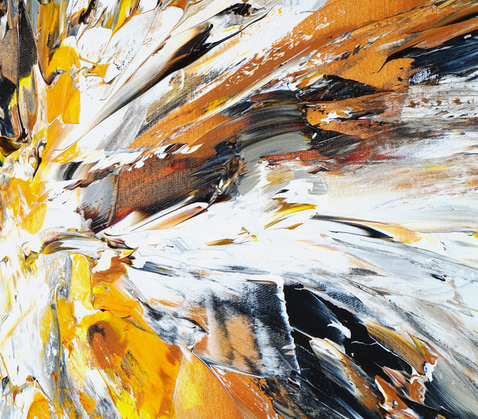 detail of the large abstract, brown artwork