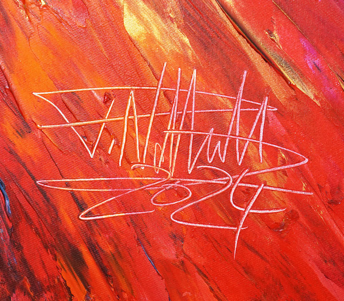 Signature of the artist Peter Nottrott and year of creation