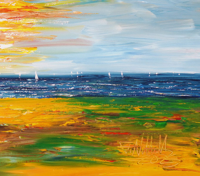 Detail of painting Seaside Impression S 1