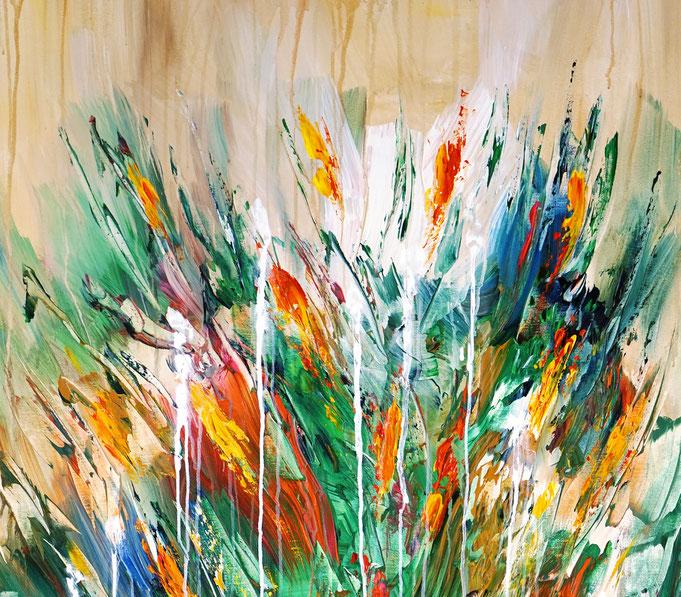 detail of the flower artwork of the artist Peter Nottrott